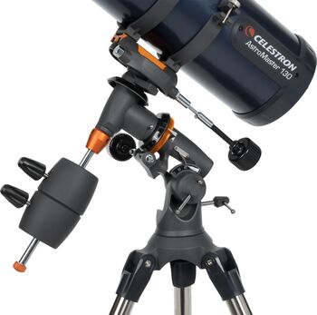 Celestron Astromaster 130EQ með símahaldara og T-2 Barlow linsu