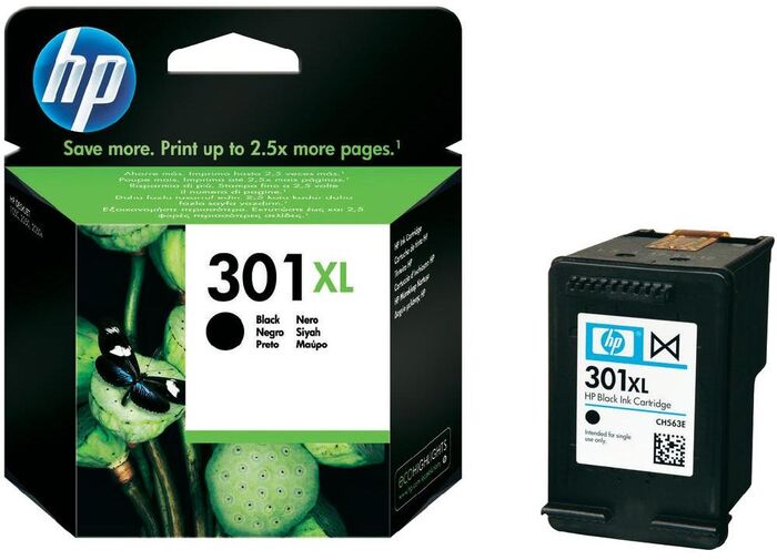 HP 301XL Blekhylki - Svart