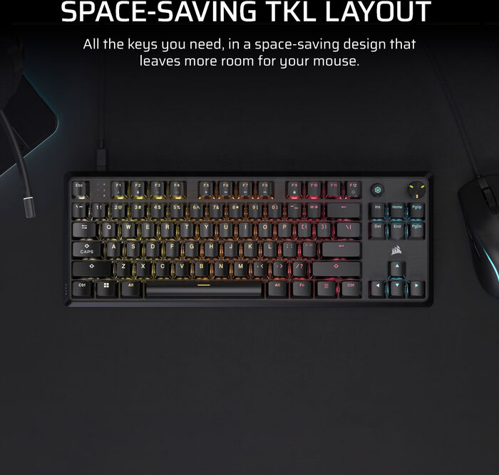 Corsair K70 Core TKL leikjalyklaborð - Svart