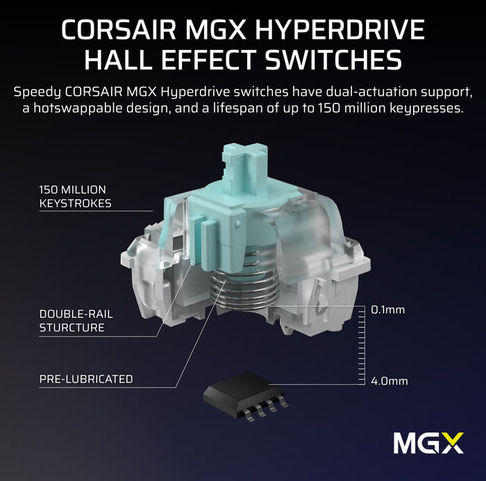 Corsair Vanguard Pro 96 leikjalyklaborð - Svart