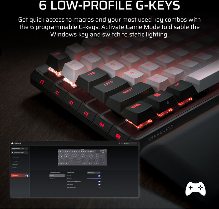Corsair Vanguard 96 leikjalyklaborð - Svart