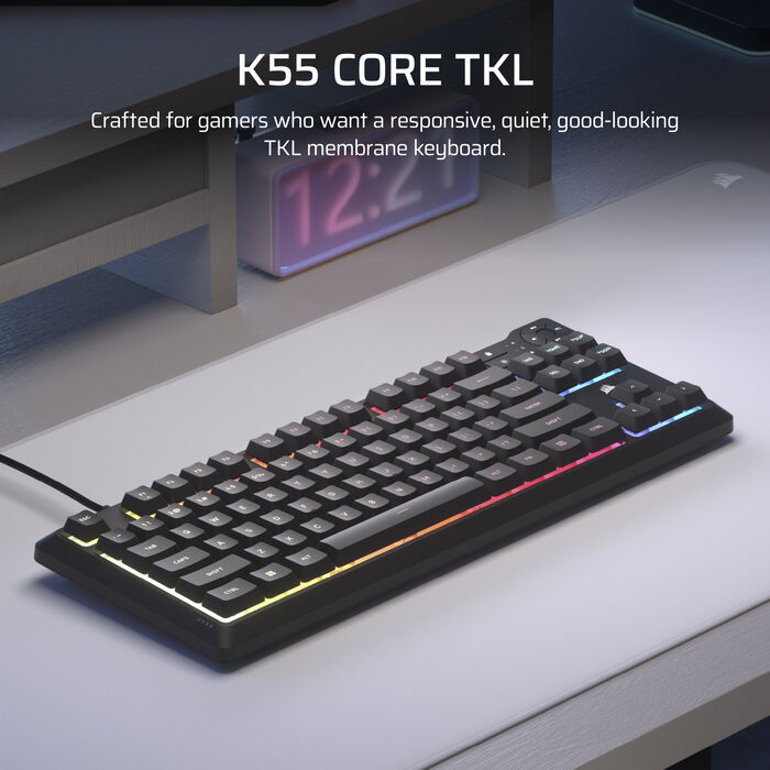 Corsair K55 Core TKL leikjalyklaborð - Svart
