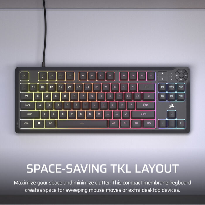 Corsair K55 Core TKL leikjalyklaborð - Svart