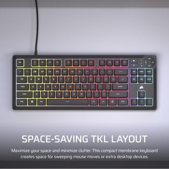 Corsair K55 Core TKL leikjalyklaborð - Svart