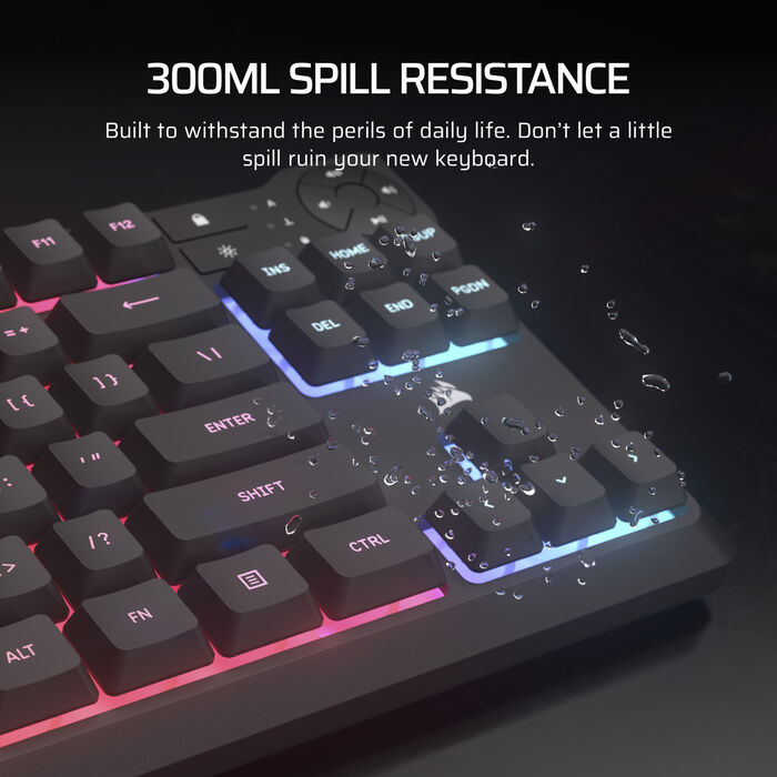 Corsair K55 Core TKL leikjalyklaborð - Svart