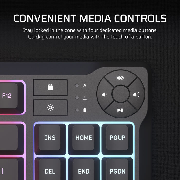 Corsair K55 Core TKL leikjalyklaborð - Svart