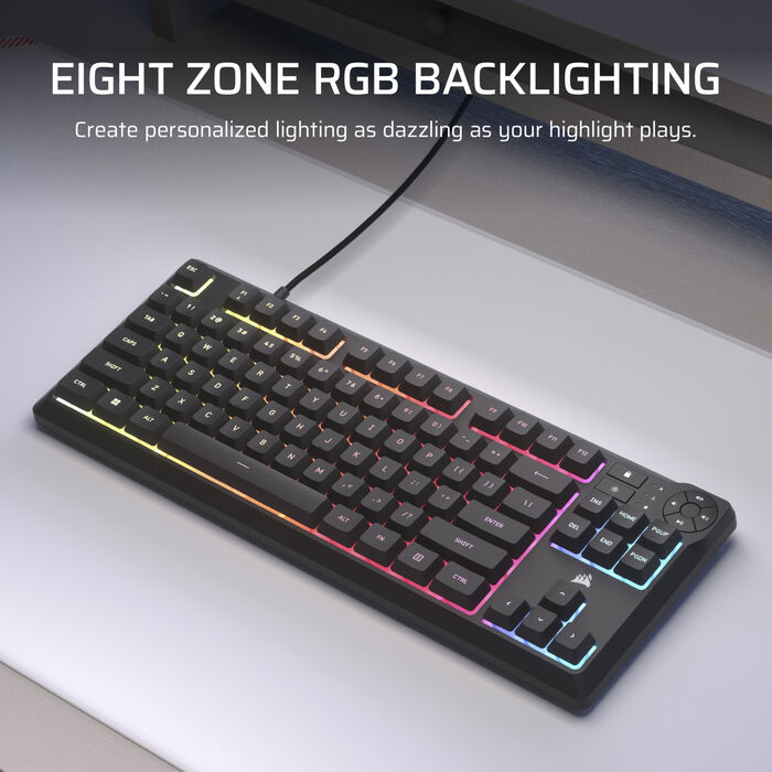 Corsair K55 Core TKL leikjalyklaborð - Svart