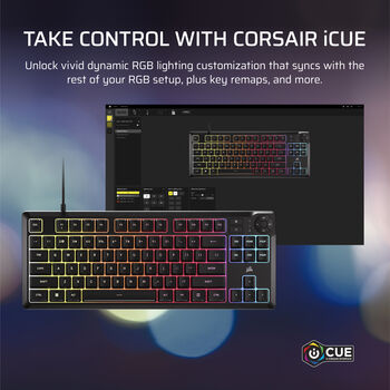 Corsair K55 Core TKL leikjalyklaborð - Svart
