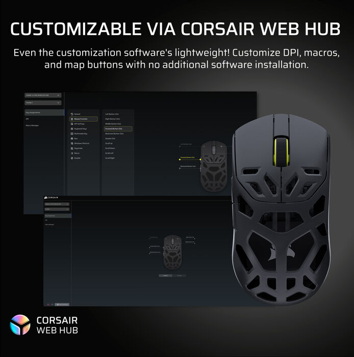 Corsair Sabre v2 Pro MG þráðlaus mús - Svört