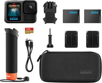 GoPro HERO13 Black útivistarmyndavél + Accessory Bundle aukahlutapakki - Svört
