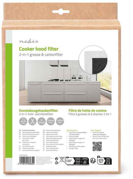 Nedis kola- og fitusía klippanleg