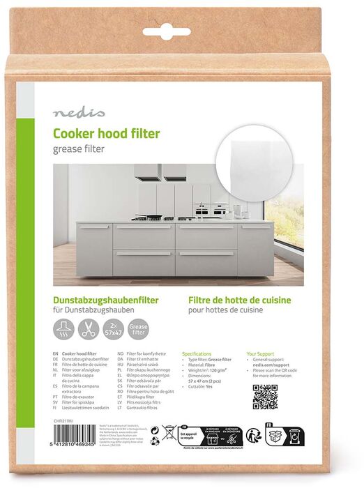 Nedis fitusía 2 stk 57x47 cm - Hvít