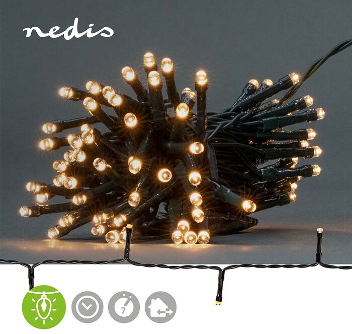 Nedis rafhlöðuknúin LED jólasería - 48 ljós, 3,6 m
