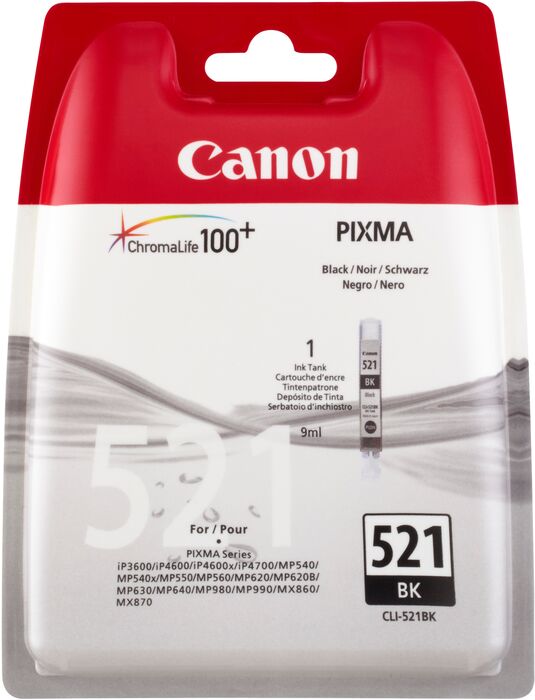 Canon CLI-521BK blekhylki - Svart