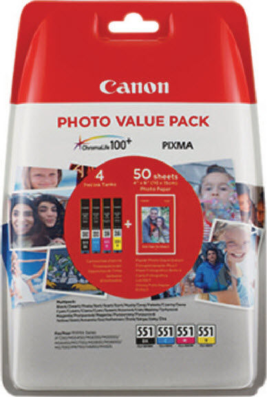 Canon 551 magnpakki með pappír