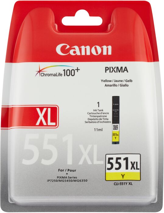Canon CLI-551Y XL blekhylki - Gult