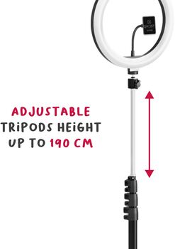 Celly hringljós á þrífæti með símafestingu