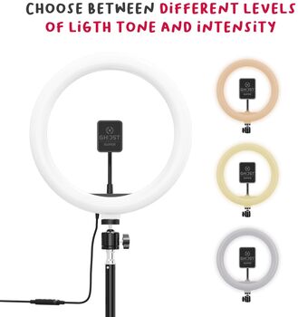 Celly hringljós á þrífæti með símafestingu