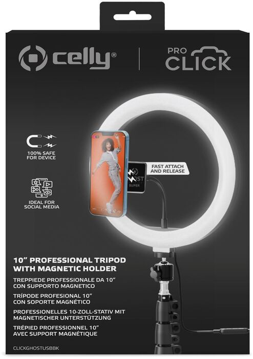 Celly hringljós á þrífæti með símafestingu