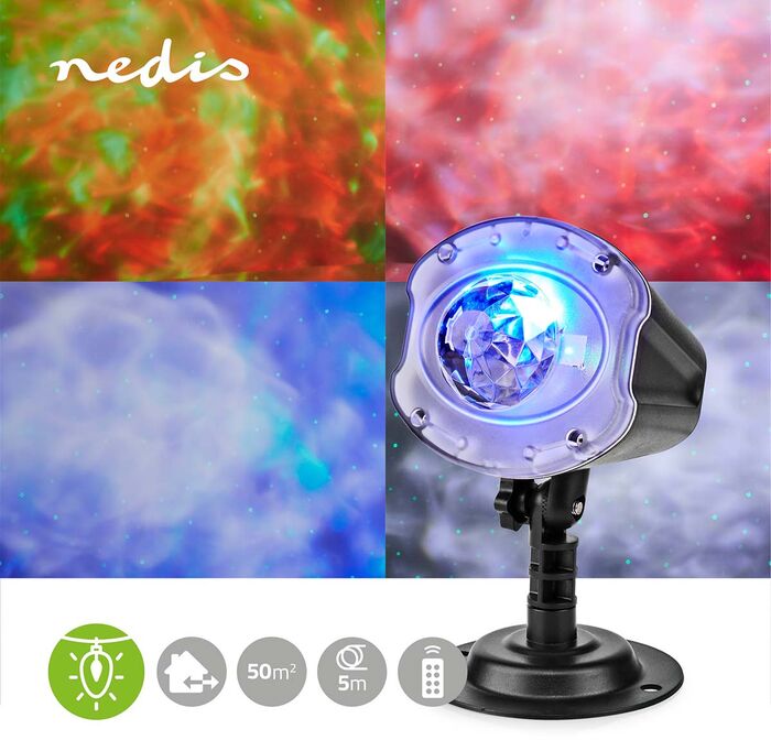 Nedis LED/laser skrautljós með tímarofa
