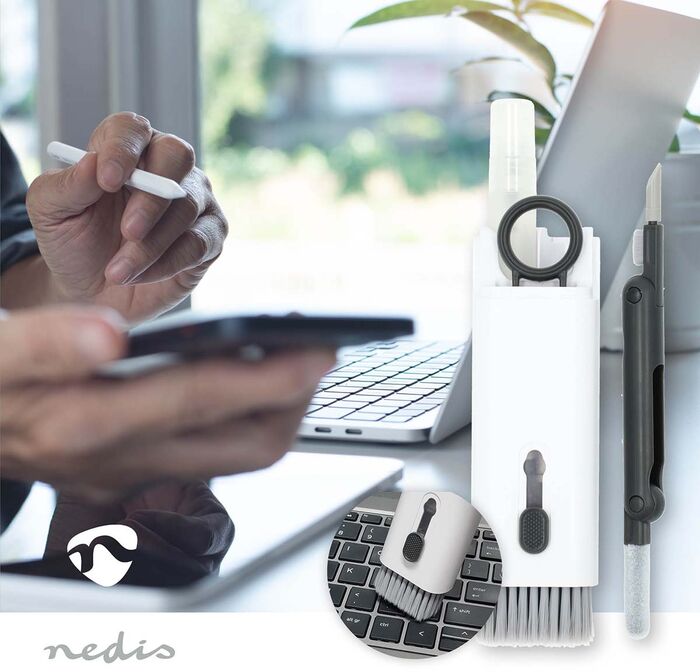 Nedis hreinsisett fyrir fartölvu, síma ofl.