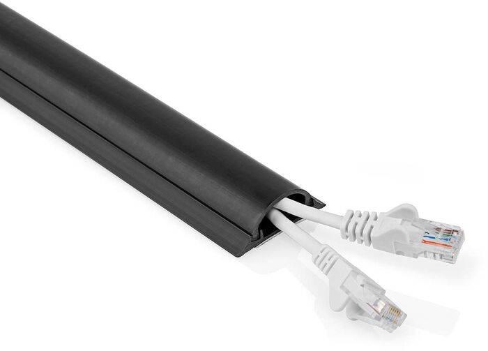 Nedis snúrurenna 16mm/0,5m - Svört 