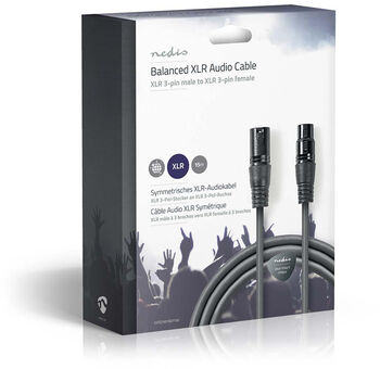 Nedis XLR KK í XLR KVK snúra