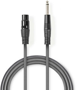 Nedis XLR KVK í 6,35mm Jack KK snúra - 5 metrar