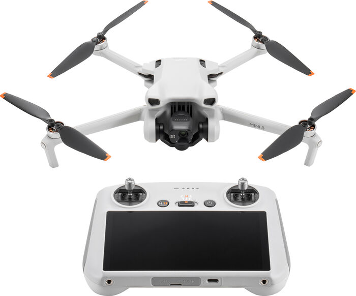 DJI Mini 3 dróni + DJI fjarstýring - Hvítur