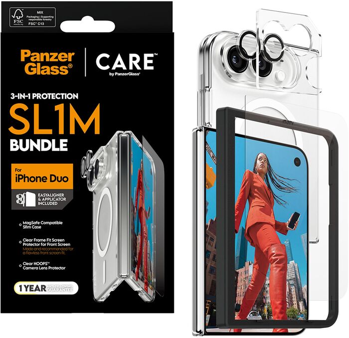 PanzerGlass CARE iPhone Duo 3-í-1 pakki