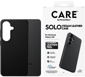 CARE S26 vegan leður símahulstur - Svart