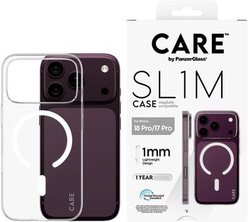 PanzerGlass CARE iPhone 18/17 Pro SL1M MagSafe símahulstur - Glært