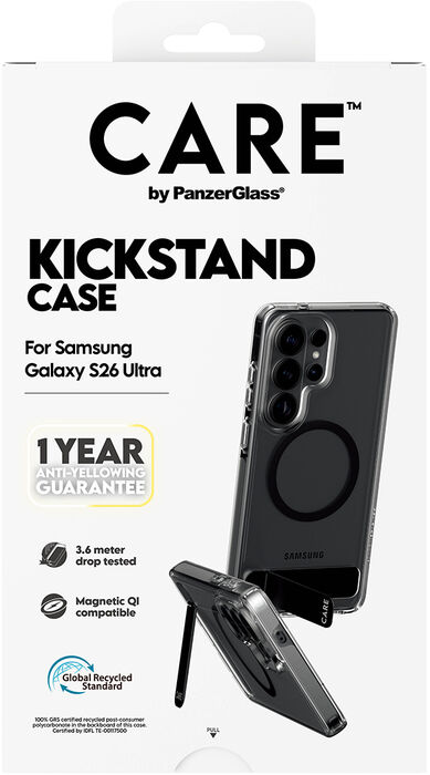 PanzerGlass Care Samsung S26 Ultra símahulstur með standi - Glært