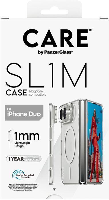 PanzerGlass CARE iPhone Duo SL1M MagSafe símahulstur - Glært