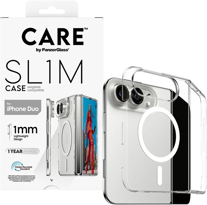 PanzerGlass CARE iPhone Duo SL1M MagSafe símahulstur - Glært