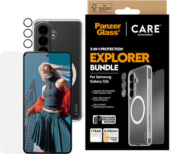 PanzerGlass Care Samsung S26 3-í-1 pakki