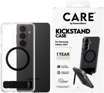 PanzerGlass Care Samsung S26+ símahulstur með standi - Glært