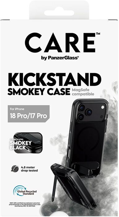 PanzerGlass CARE iPhone 18/17 Pro Kickstand MagSafe símahulstur - Svart