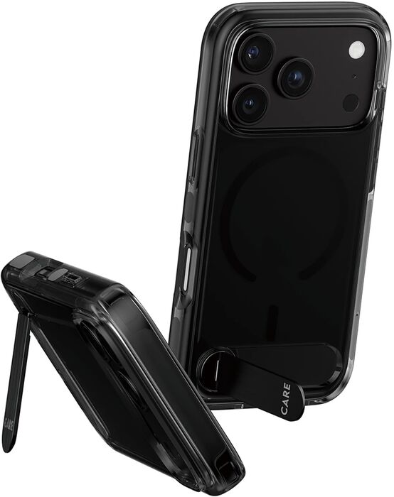 PanzerGlass CARE iPhone 18/17 Pro Kickstand MagSafe símahulstur - Svart