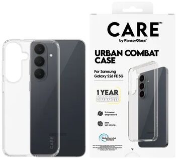 PanzerGlass CARE Samsung Galaxy S26 FE Urban Combat símahulstur - Glært