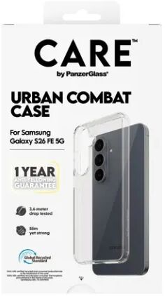 PanzerGlass CARE Samsung Galaxy S26 FE Urban Combat símahulstur - Glært