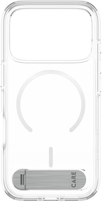 PanzerGlass CARE iPhone 18/17 Pro Kickstand MagSafe símahulstur - Glært
