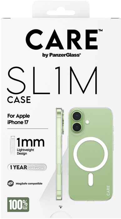 CARE iPhone 17 SL1M MagSafe símahulstur - Glært