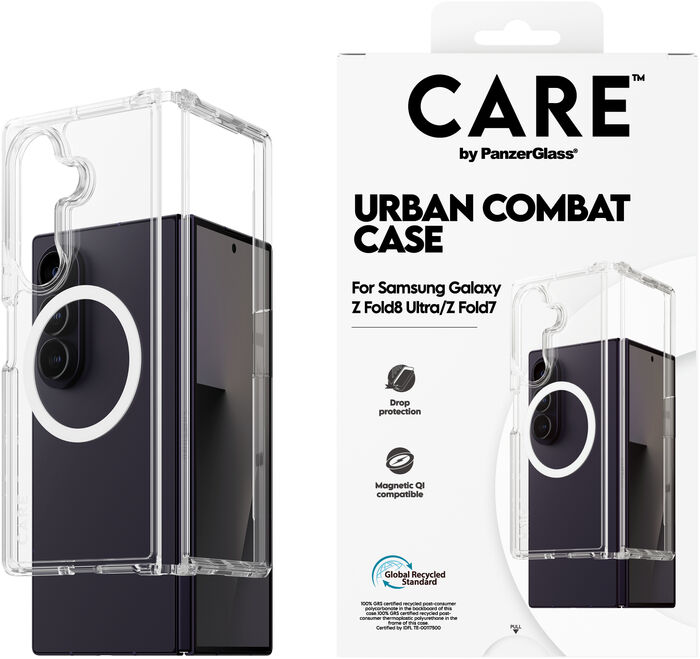 CARE Galaxy Z Fold8 Ultra/Fold7 Urban Combat segulhulstur - Glært