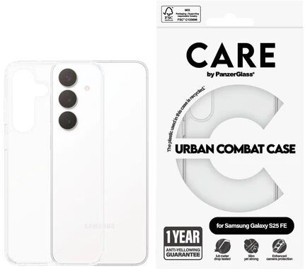 PanzerGlass Care Samsung S25 FE Urban Combat símahulstur - Glært