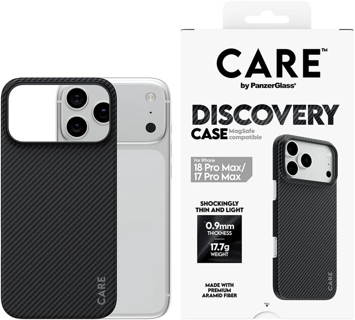 PanzerGlass CARE iPhone 18/17 Pro Max Discovery símahulstur - Svart