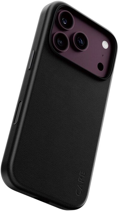 PanzerGlass CARE iPhone 18/17 Pro vegan leður símahulstur - Svart