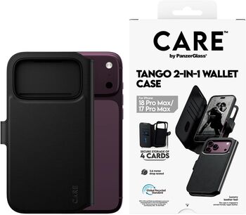 PanzerGlass CARE iPhone 18/17 Pro Max Tango símaveski - Svart