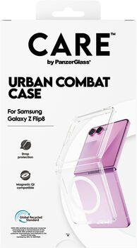 PanzerGlass CARE Samsung Galaxy Z Flip8 Urban Combat segulhulstur - Glært