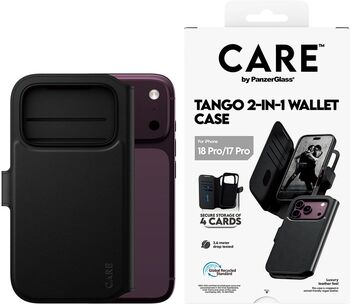 PanzerGlass CARE iPhone 18/17 Pro Tango símaveski - Svart